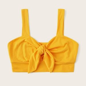 Bright Yellow Crop Top Sz M